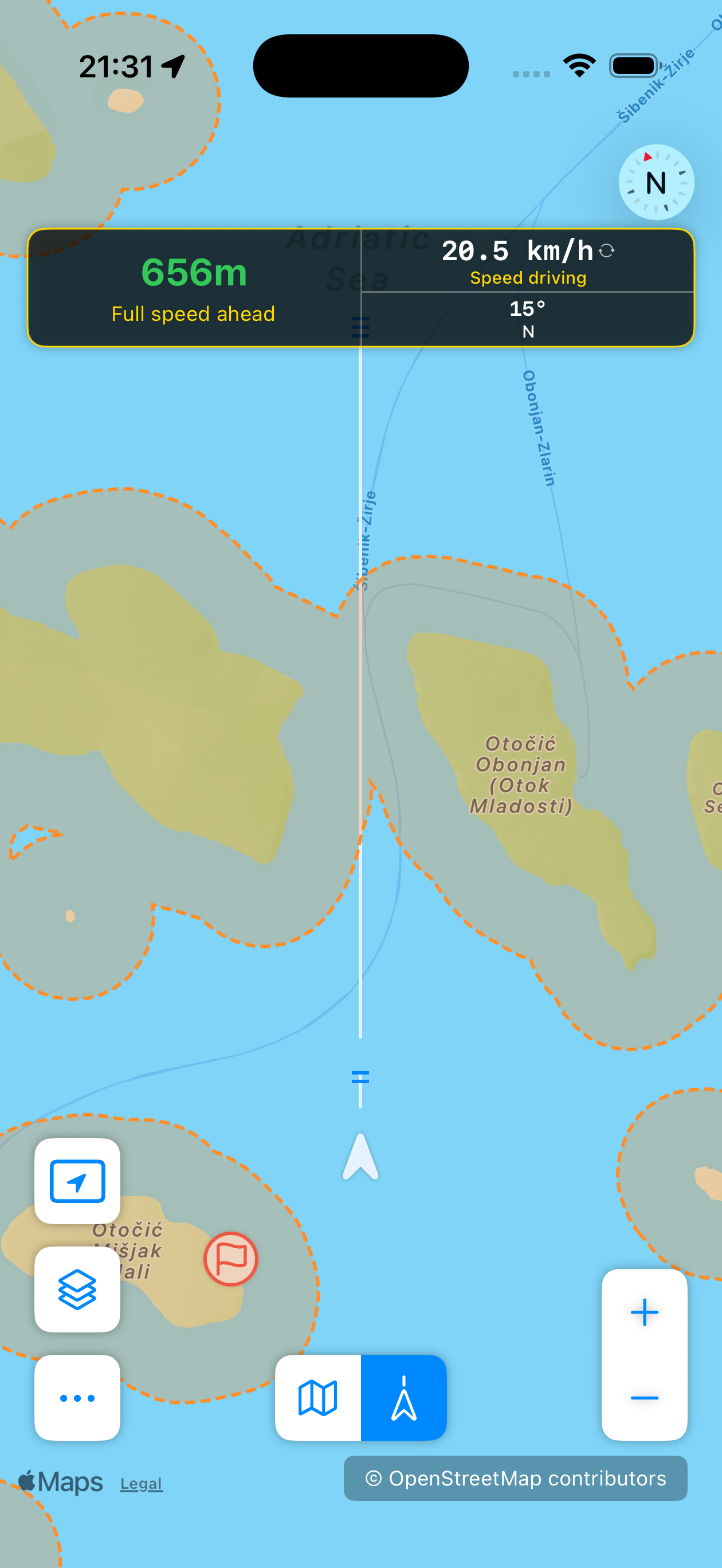 Sailor Navigation Screen