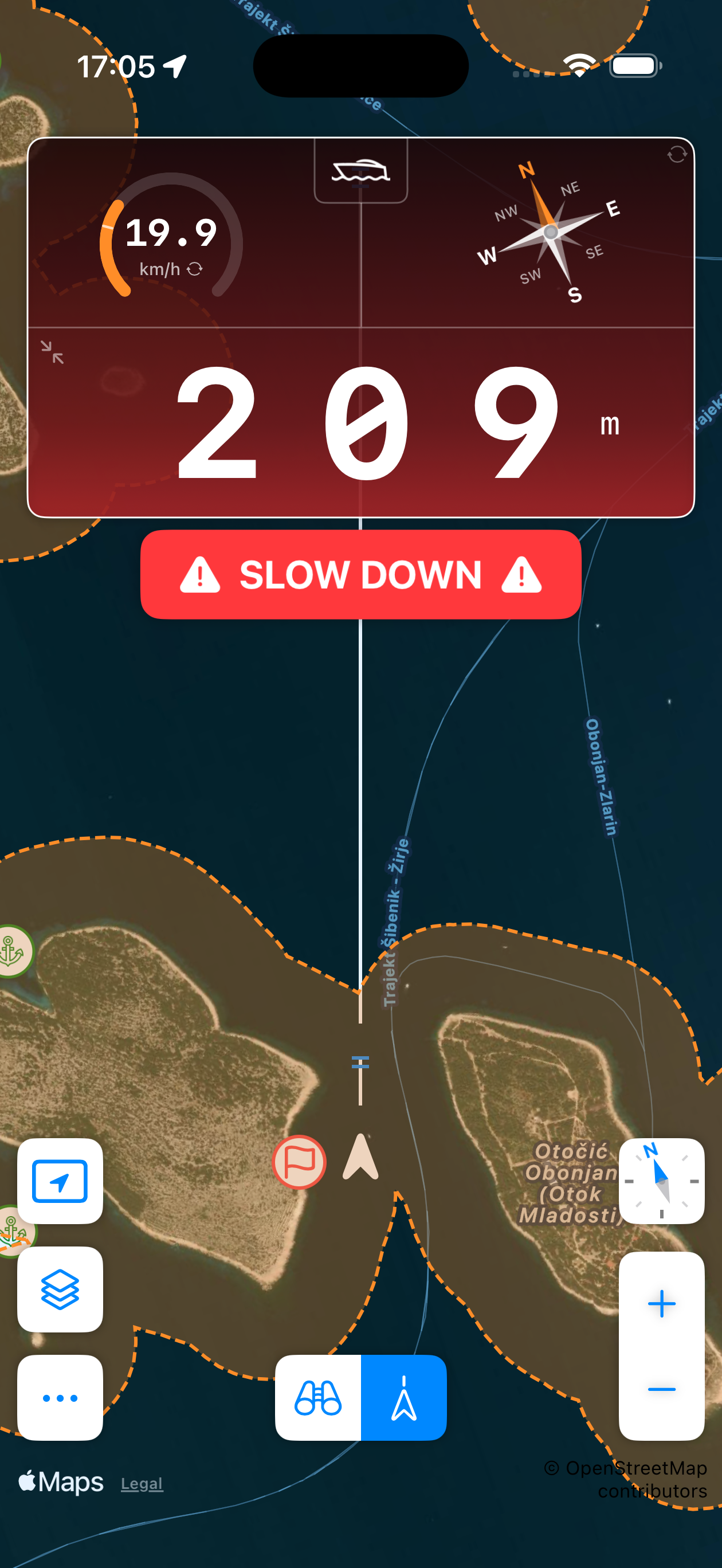 Sailor Speed Warning
